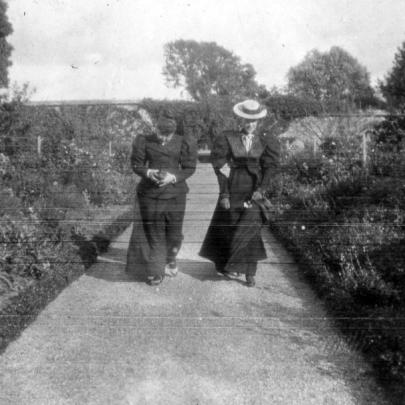 Walled Garden with Victorian ladies