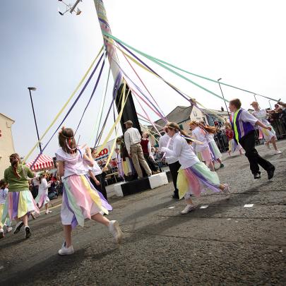 May Day Dancing at the Maypole Holywood