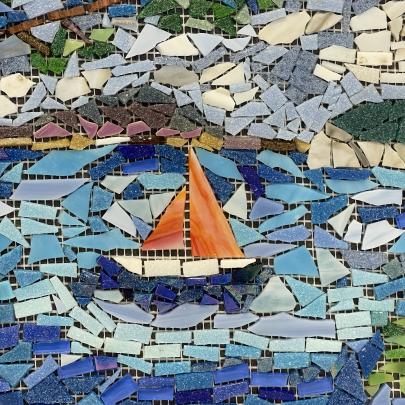 mosaic boat