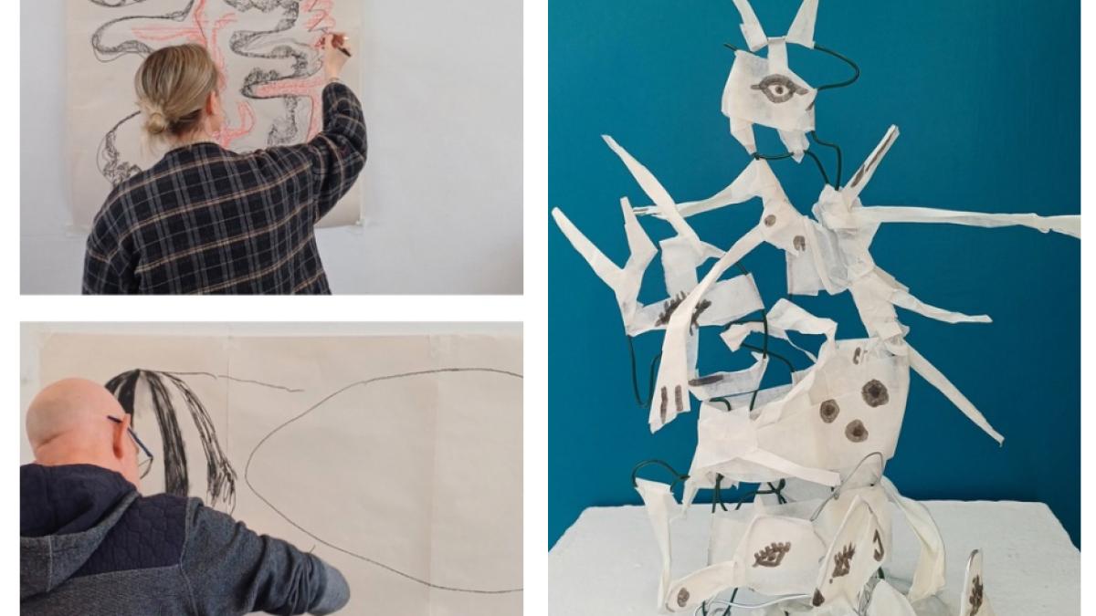 Experimental Drawing and sculpture