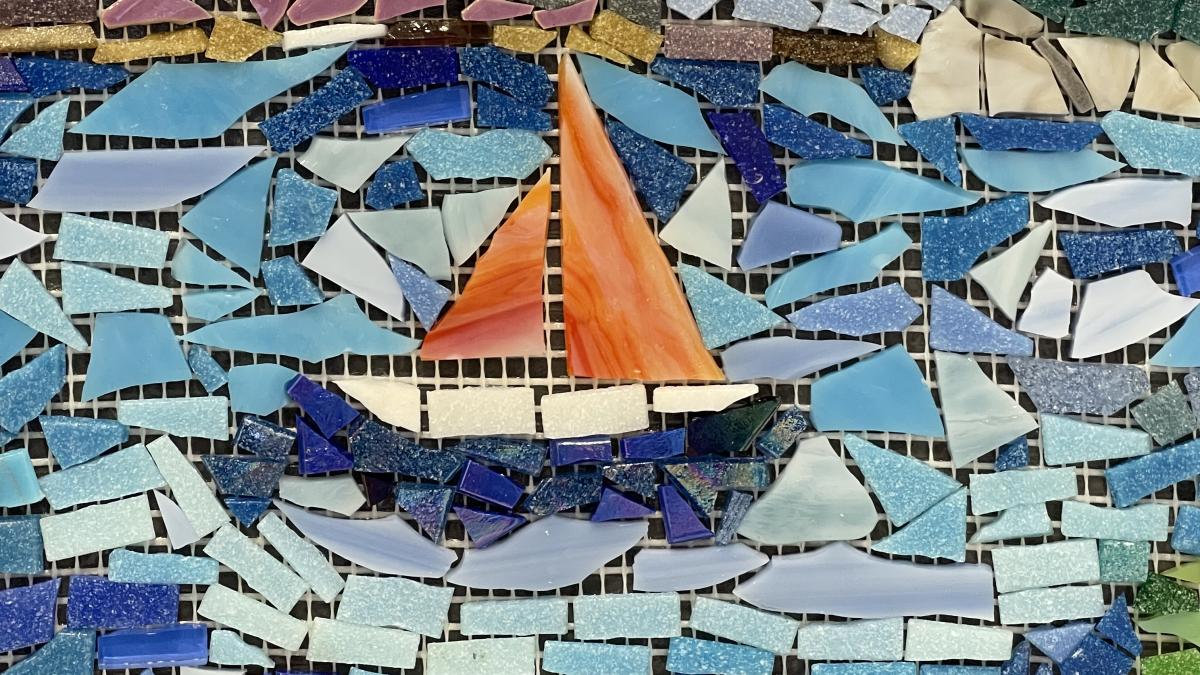 mosaic boat