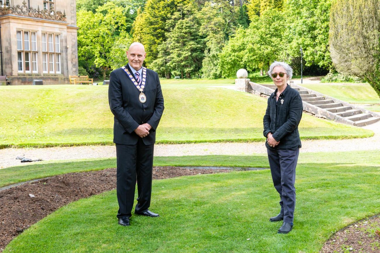 Mayor of Ards and North Down with Chris Ledgers' wife, Louise