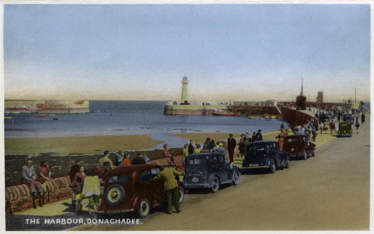 Old postcard of Donaghadee Harbour
